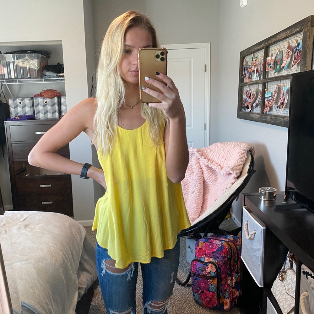 Loose Yellow Tank Top